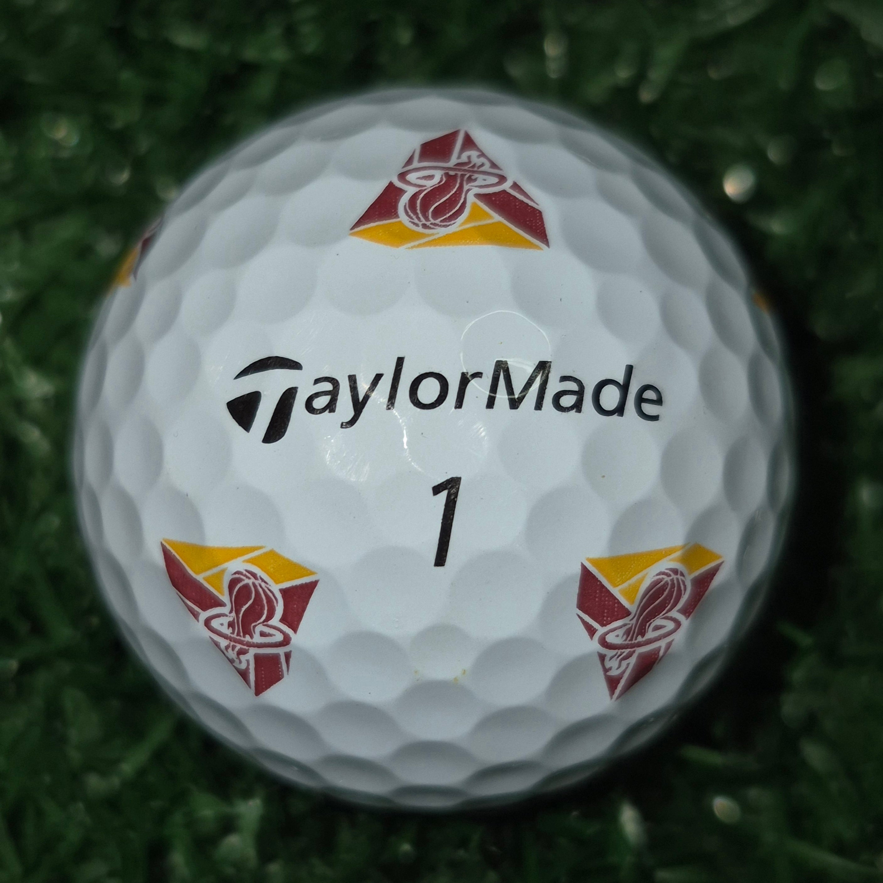 TaylorMade Pix Miami Heat Logo Used Golf Balls – 1 Dozen | High