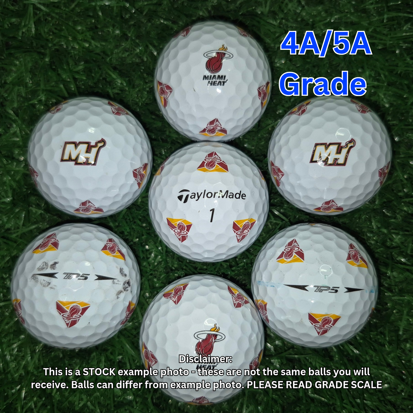 TaylorMade Pix Miami Heat Logo Golf Balls