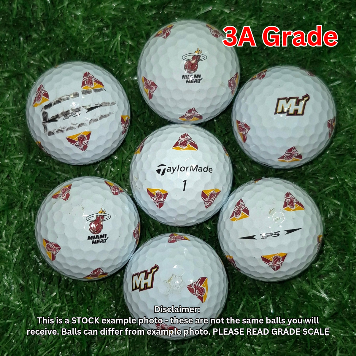 TaylorMade_Miami_Heat_Pix_Logo_Used_Golf_Balls_3A_Grade - iLovetoGolf