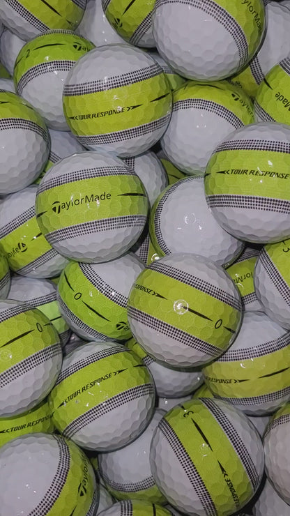 TaylorMade Tour Response Stripe Golf Balls - Lime Green